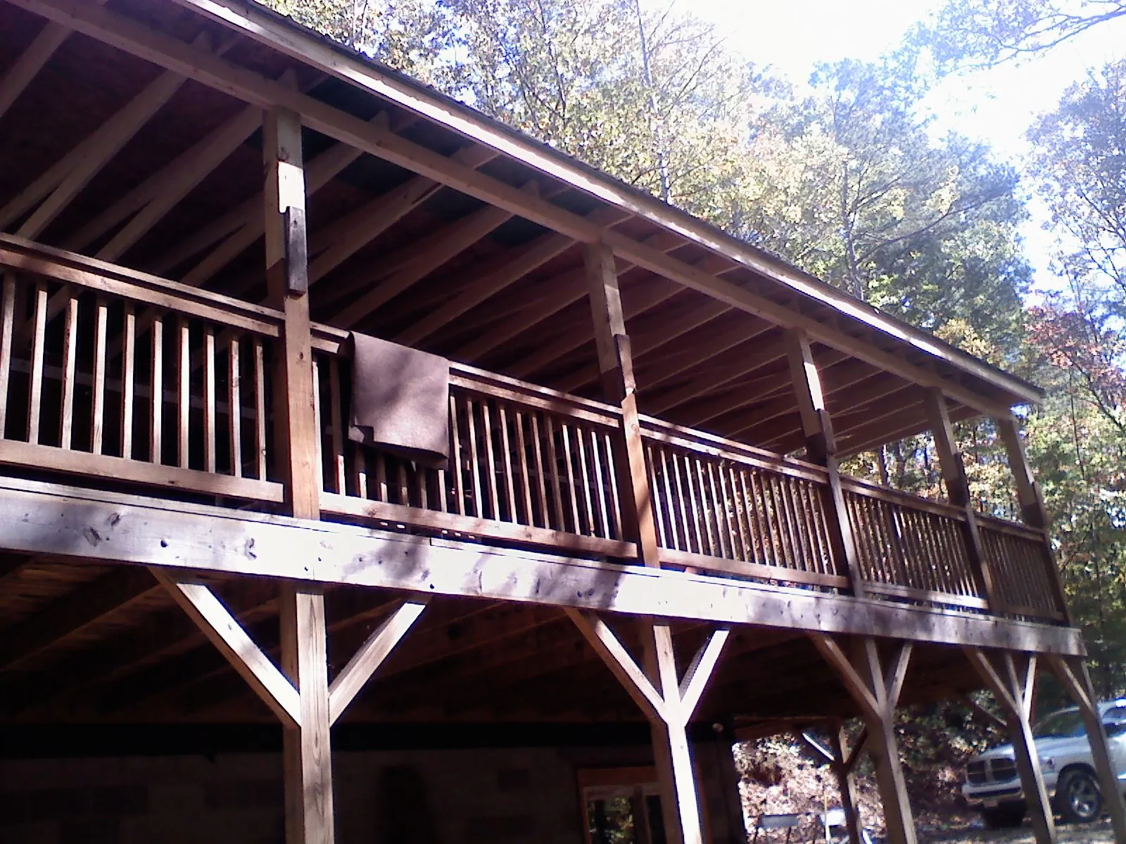Timber framing under a new elevated porch and deck — Roof Leak Repair in Thicket by Roofing Brothers